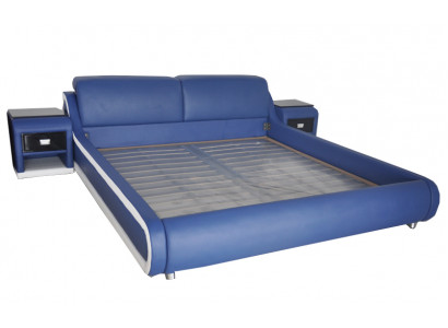 Double Luxury Skóra Łóżko + USB Podkładka do łóżka Wielofunkcyjna LB8835