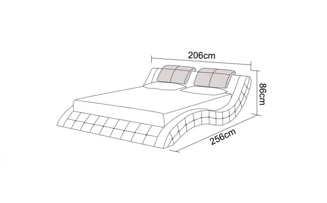 Luksusowa Skóra Łóżko USB Design Podkładka łóżka Double Modern Marriage 140/160/180 LB8824