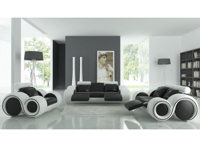 Skórzana sofa kanapa Żywy krajobraz 3+2+1 miejsce do siedzenia Ustawić Design Modern Sofa A1163D