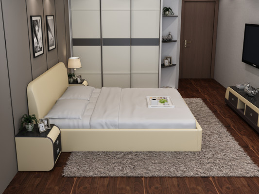Designerskie łóżko tapicerowane łóżko luksusowe Podwójne łóżko podwójne łóżka 140/160/180 LB8836