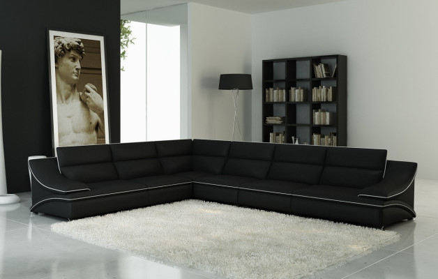 Skórzana sofa kanapa Żywy krajobraz Narożnik kanapa Narożnik Sofa Ustawić nowoczesny design
