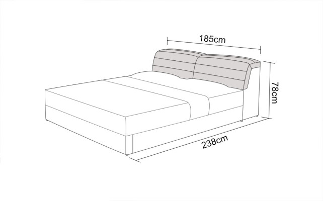 Skóra Łóżko z USB Podkładka łóżka Luxury Double Marriage 140/160/180 LB8827