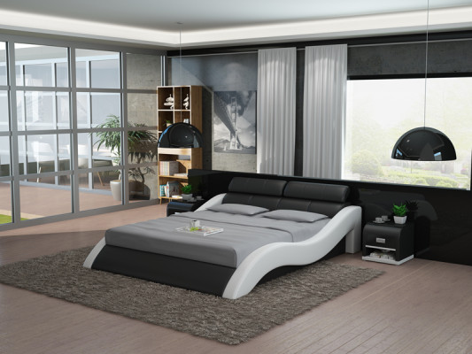 Skóra Łóżko Design Podkładka łóżka Luxury Double Marriage 140/160/180 LB8828