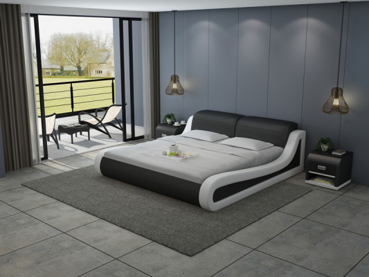 Skóra Łóżko Design Podkładka łóżko Luxury Double Big 140/160/180 LB8831