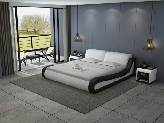 Skóra Łóżko Design Podkładka łóżko Luxury Double Big 140/160/180 LB8831