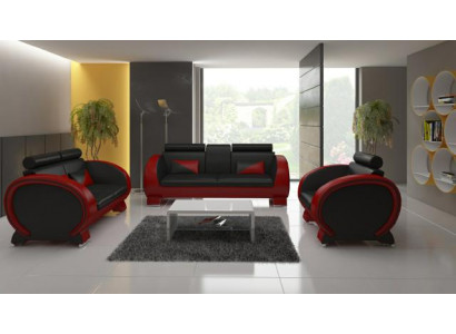 Sofa skórzana + sofa USB z funkcją barku, designerska Ustawić sofę 3 miejsce do siedzenia, kanapę relaksacyjną