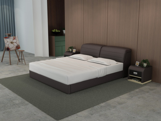 Skóra Łóżko Design Podkładka łóżka Luxury Double Modern Marriage 140/160/180 LB8827