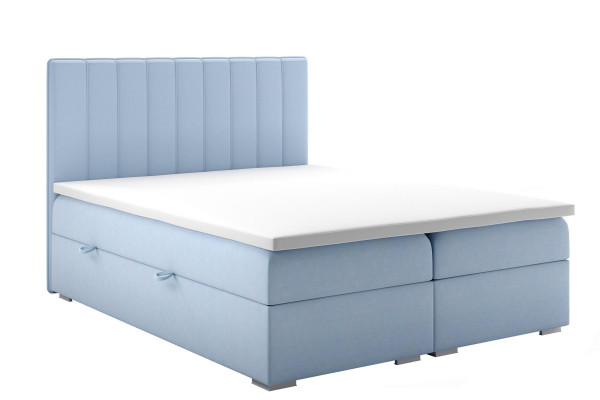 Box spring Łóżko Hotel Double Blue Aksamit Luksusowe łóżko Podkładka Podstawa łóżka 180x200