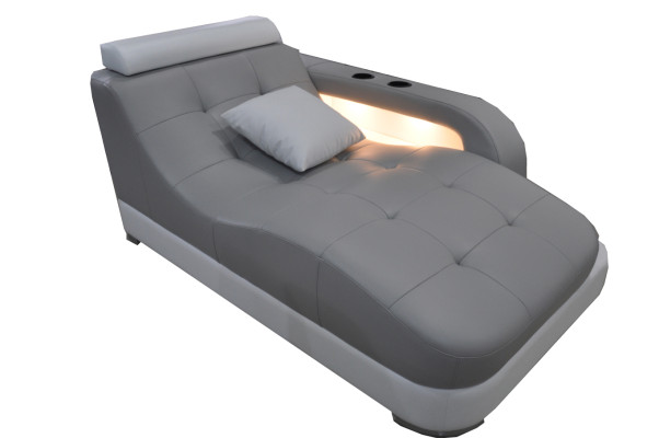 Designerski szezlong Skóra + Sofa Otomana USB Prawdziwy szezlong Skóra Relaks