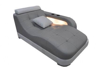 Designerski szezlong Skóra + Sofa Otomana USB Prawdziwy szezlong Skóra Relaks