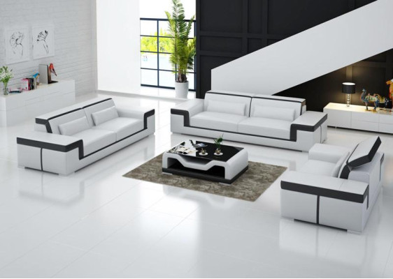 Design Skóra Sofa Kanapa Podkładka Sofy Kanapy Trzyosobowa 3-osobowa Pokój dzienny Siedziba Nowy