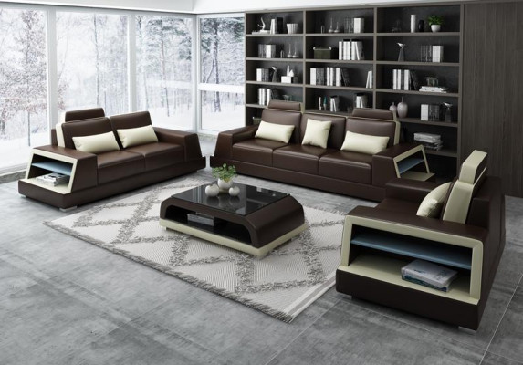 Wielofunkcyjna Sofa Relaks Sofa Skóra Podkładka Trzyosobowa Projekt 3-osobowa Nowe Kanapy
