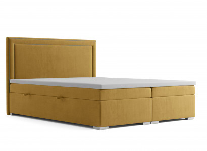 Boxspring Design Łóżko Hotel Double bed Luksusowa Podkładka Podstawa łóżka Funkcja Żółta
