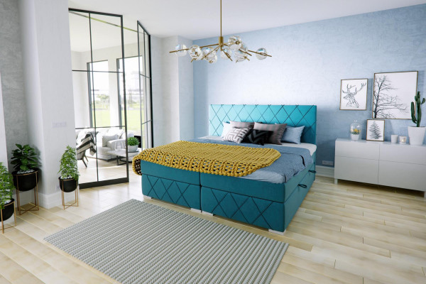 Skrzynka sprężynowa Łóżko Hotelowe podwójne Włókiennicze luksusowe łóżko Podstawa łóżka Podkładka z funkcją