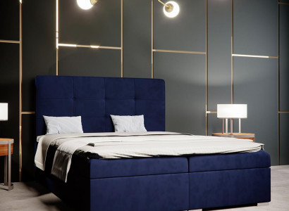 Blue box spring Łóżko Hotel Double Luxury bed Podkładka Podstawa łóżka Funkcja Nowość