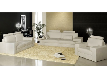 Zestaw sofowy Sofa Couch Podkładka Siedziba Skóra Ustawić Żywy krajobraz Licht Nassau
