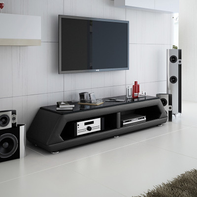 Kredens pod telewizor RTV Skóra Szkło Tabela TV Szafa Tabela Szafka pod telewizor Mo.B