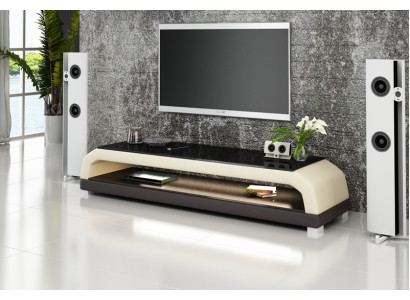 Kredens RTV Skóra Szkło Tabela Telewizor Szafa Tabela Decor Designer