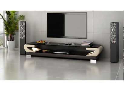 Kredens RTV Skóra Szkło Tabela Decor Szafka RTV Tabela Designer