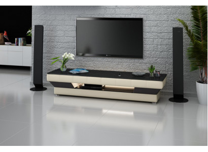 Kredens RTV Skóra Decor Szkło Tabela Szafa Telewizyjna Tabela Designer