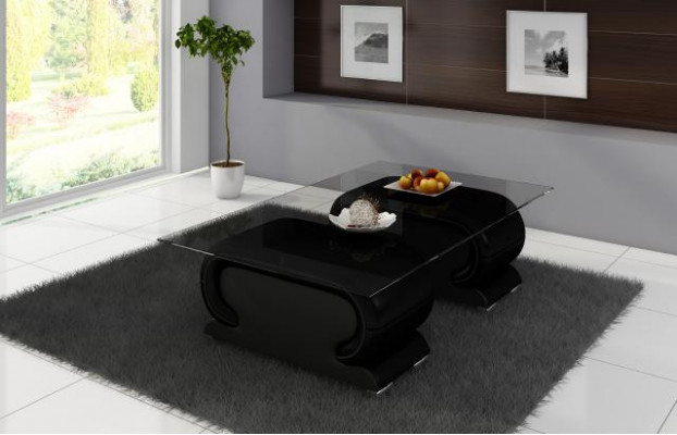 Designerski stolik szklany Tabela Podkładka Skóra Tabela Couch Sofa Stoliki skórzane