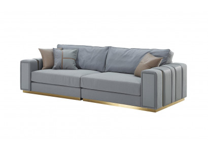 Sofa 3 miejsce do siedzenia Jasnoniebieska Nowa Kreatywna Nowoczesny Projekt Salonu Kanapy Meble Materiał