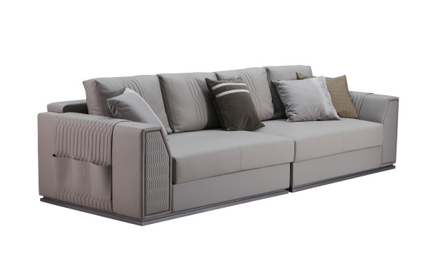 Sofa 3-osobowa Skóra Modern Taupe Design Sofa Nowe Creative Meble Kanapy Luxury