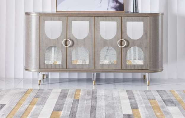 Tabela Zestaw Ustaw Stół obiadowy 6 Krzesła Luxury Style Meble 8-częściowy Krzesło Grupa