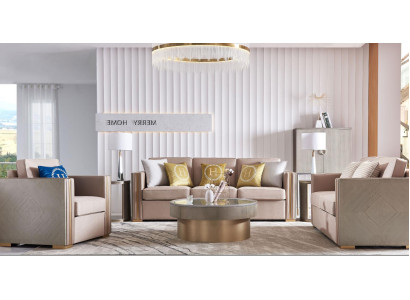 Zestaw sofowy Podkładka 311 miejsce do siedzenia Set Design Sofy Kanapy Włókienniczy Modern Ustawić