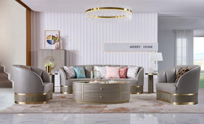 Design Furniture Meble Zestaw sofowy 3+1 miejsce do siedzenia Sofa Podkładka Zestaw Skórzana Sofa