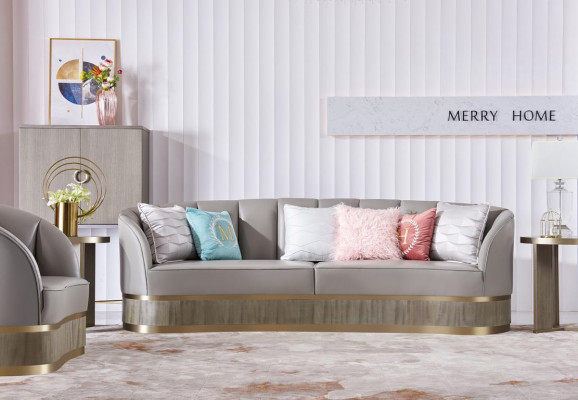 Design Furniture Meble Zestaw sofowy 3+1 miejsce do siedzenia Sofa Podkładka Zestaw Skórzana Sofa