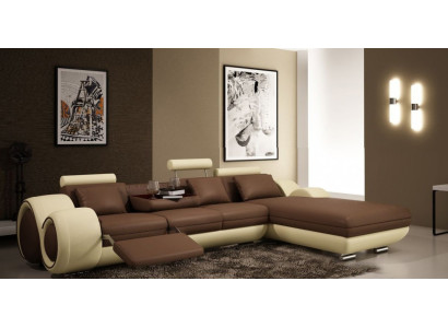 Opatentowany projekt Narożnikowa kanapa Sofa Sofa Podkładka Skóra Narożnik BERLIN2 Żywy krajobraz
