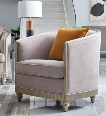 Designerska Kanapa Siedziba Podkładka 3+1+1 miejsce do siedzenia BeigeTextil Ustawić Sofa Aksamit Nowość