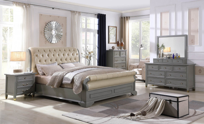 Sypialnia Meble Kompletne Zestawy Łóżko Stolik nocny Szafa Tabela Nowy 3-częściowy.