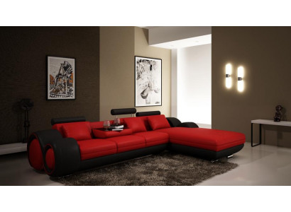 Opatentowany projekt Narożnikowa kanapa Sofa Kanapa Podkładka Skóra Narożnik BERLINr Żywy krajobraz