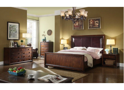 Kompletny zestaw Sypialnia 4 częściowy design nowoczesne luksusowe Łóżko 2x Stolik nocny