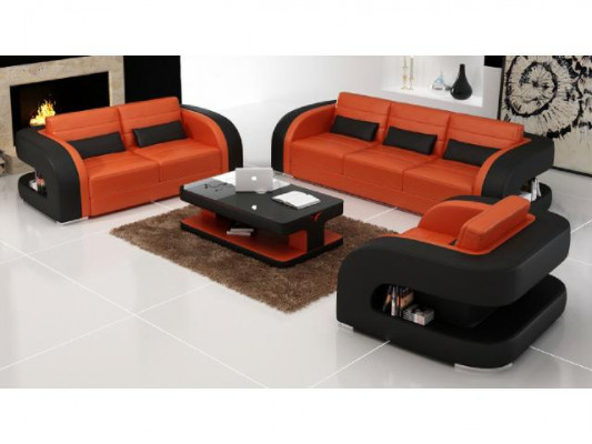 3+2+1 Zestaw sofowy skórzana sofa kanapa sofa designerskie sofy Żywy krajobraz Bergamo