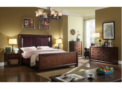 Łóżko 2x Stolik nocny 3 szt. Sypialnia Zestawy Designerskie Luksusowe łóżka Kompletny zestaw