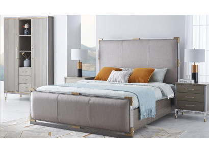 Design Łóżko tapicerowane Łóżko łóżka Double Marriage Modern 180x200cm Luxury