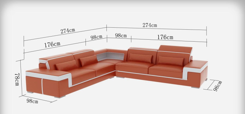 Sofa Narożnikowa kanapa Kanapa Podkładka Sofy Kanapy Skóra Ustawić Narożnik Obcios Narożnik