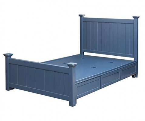 Classic Podwójne łóżko Łóżko Łóżko w stylu wiejskiego domu Real Drewno