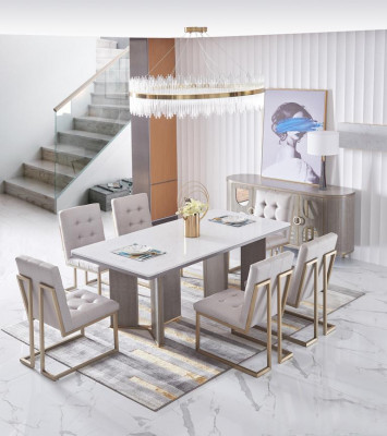jadalnia Tabela Designer Luxury Meble Drewno stoły 180x90cm Salon