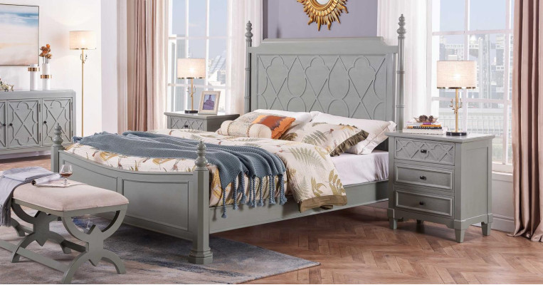 Zestaw Noble Sypialnia Ustawić Stolik nocny Kredens Łóżko Designer Meble łóżka