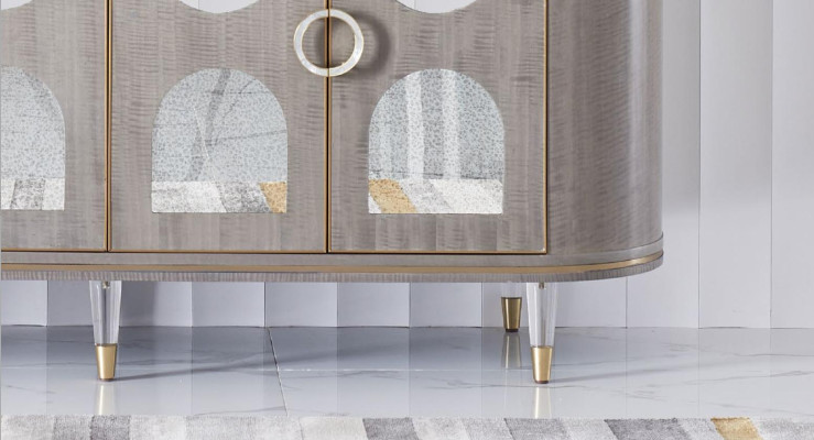Kredens Komody Designerska Deska Szafki Drewno Kredens Półka