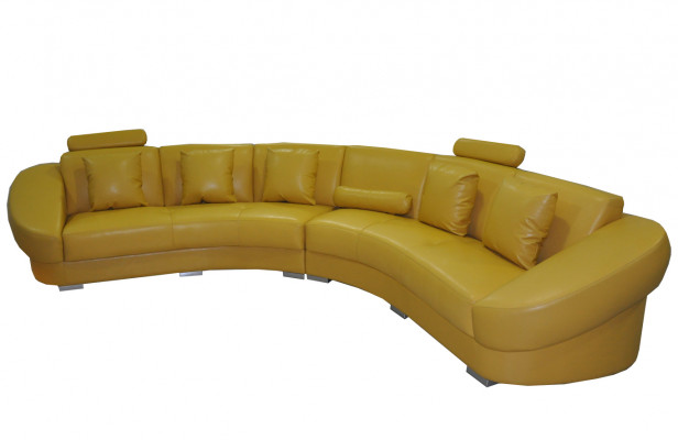 Okrągły Narożnik Sofa Kanapa Podkładka XXL Duża Okrągły Kanapa Żywy krajobraz U kształt żółty Nowość