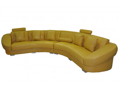 Okrągły Narożnik Sofa Kanapa Podkładka XXL Duża Okrągły Kanapa Żywy krajobraz U kształt żółty Nowość