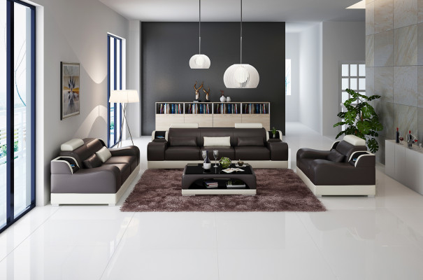 Zestaw sofowy Kanapa Siedziba Ustawić 3+2+1 Kompletny zestaw Nowoczesna Sofa do Salonu