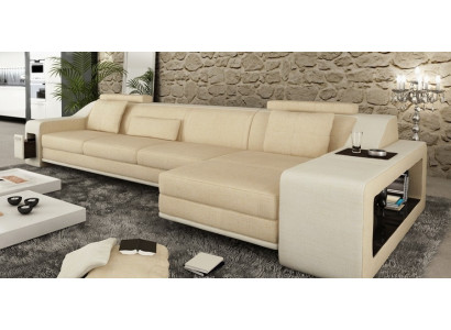 Design Narożnikowa kanapa Sofa Kanapa Podkładka Siedziba Narożnik Ustawić Sofy Skóra Włókienniczy Themar BW