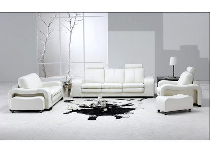Skórzana sofa kanapa Żywy krajobraz Ustaw Design Modern 3+2+1 miejsce do siedzenia Sofa A1112