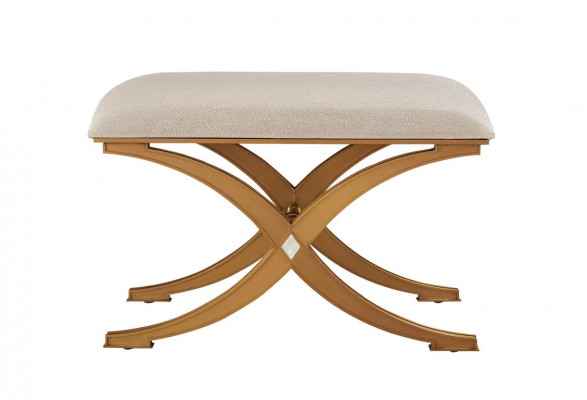 Design Stołek Ławka Luxury Meble Pufa Podnóżek Taboret Tapicerowany